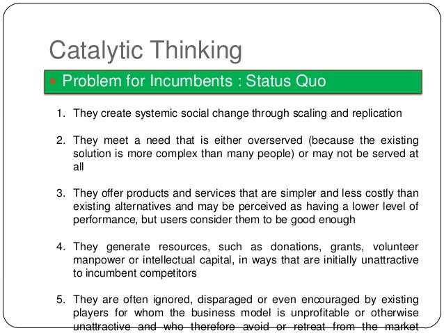 Catalytic Thinking